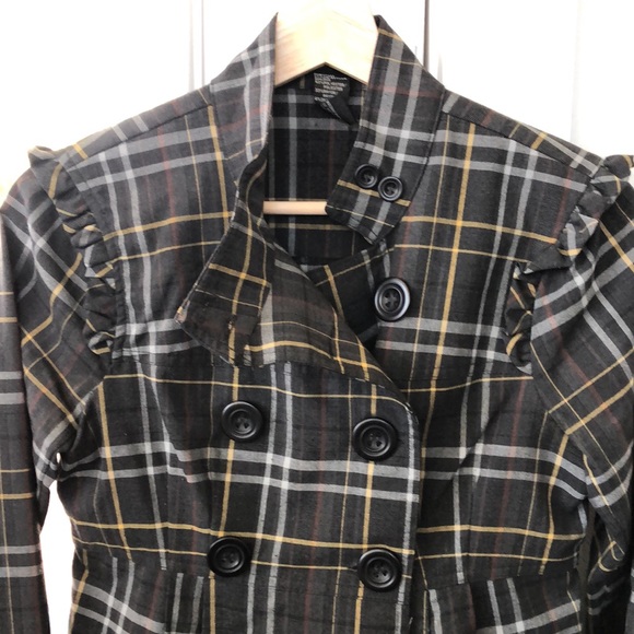 Rampage brand grey plaid jacket (S) - Picture 2 of 8